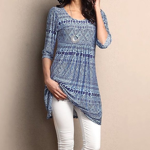 empire waist tunic dress